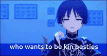 Who Wants To Be Kin Besties Scaramouche GIF - Who Wants To Be Kin Besties Scaramouche Xiao GIFs