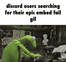 Epic Embed Fail Kermit GIF