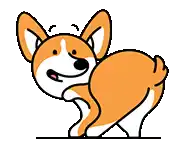 a cartoon dog is standing on its hind legs and scratching itself .