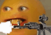 annoying orange machine gun shoot