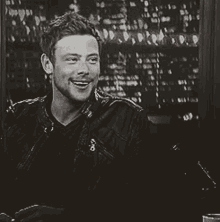 cory monteith handsome smile happy glee