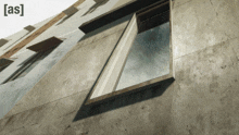 a picture of a building with the letters [ as ] on the bottom