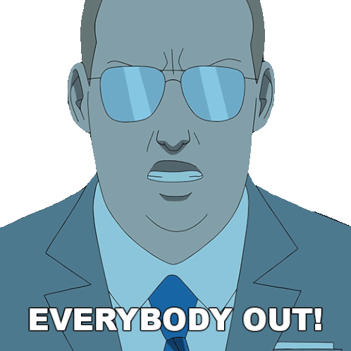 Everybody Out Donald Ferguson Sticker - Everybody Out Donald Ferguson Invincible Stickers