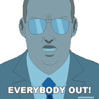 Everybody Out Donald Ferguson Sticker - Everybody Out Donald Ferguson Invincible Stickers