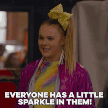 Everyone Has A Little Sparkle In Them Jojo Siwa GIF - Everyone Has A Little Sparkle In Them Jojo Siwa Bow GIFs