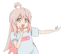a pixel art drawing of a girl wearing a t-shirt that says n-t on it