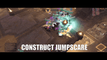 a screen shot of a video game with the words construct jumpscare at the bottom