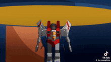 a cartoon drawing of a robot with a tiktok watermark