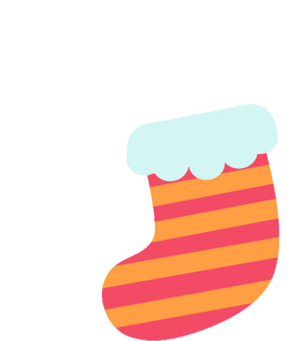 Christmas Stocking Molang Sticker - Christmas Stocking Molang Striped Sock Stickers