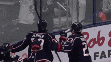 a hockey player with the name jenner on their back