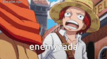 a cartoon character with the word enemyzada on the bottom right