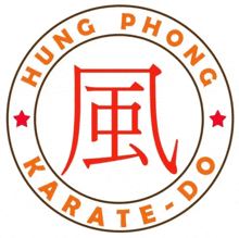 a logo for hung phong karate do with chinese characters on it
