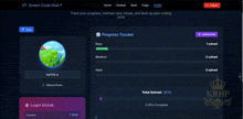 a screenshot of a smart code hub progress tracker page