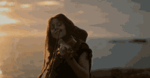 Lindsey Stirling Sunset GIF - Lindsey Stirling Sunset Ocean GIFs