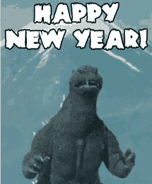 Godzilla New GIF - Godzilla New Year GIFs