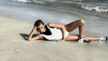 Hailey Baldwin Beach Body GIF