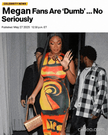 a celebrity news article about megan fans