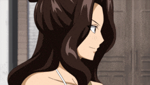 a drawing of a woman with long brown hair