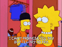 bart simpson and lisa simpson from the simpsons are standing in a closet