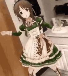 Anime Dancing GIF - Anime Dancing Green Dress GIFs