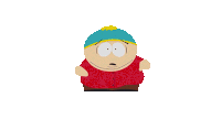 Running Away Eric Cartman Sticker - Running Away Eric Cartman South Park Cupid Ye Stickers