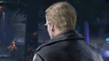 Wesker_4thwall Wesker_lobby GIF