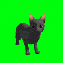 a silhouette of a black rabbit on a light green background
