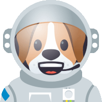 Astronaut Dog Sticker - Astronaut Dog Joypixels Stickers