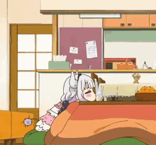 Kanna Sleepy GIF - Kanna Sleepy Anime GIFs