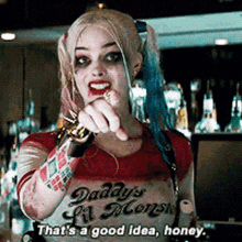 Harley Quinn Margot Robbie GIF - Harley Quinn Margot Robbie Thats A Good Idea Honey GIFs