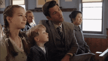 Wcth Hearties Grantusafamily Seasonten Nathan Allie Little Jack Sitting Together In Church GIF - Wcth Hearties Grantusafamily Seasonten Nathan Allie Little Jack Sitting Together In Church Goldies Dedication Christening Service GIFs