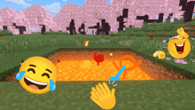 a screenshot of a video game with a yellow smiley face laughing