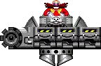 a pixel art drawing of sonic the hedgehog sitting on top of a machine .