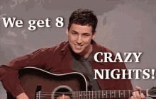 We Get 8 Crazy Nights GIF - Adamsandler Guitar Sing GIFs