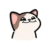 a drawing of a cat 's face with a smile on its face