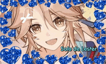 a drawing of a girl with the name solo de lester on it