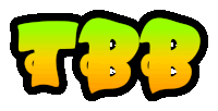 a cartoon drawing of the letters tbb with faces on them