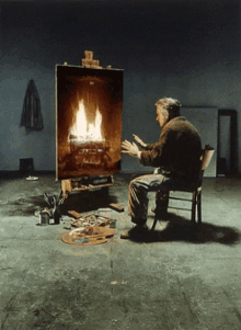 Starving Artist Fireplace GIF - Starving Artist Fireplace Warm GIFs