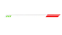a logo for half throttle has a green and red stripe
