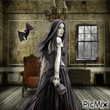 Gothic Woman Bat GIF - Gothic Woman Bat Pouring Out Wine GIFs