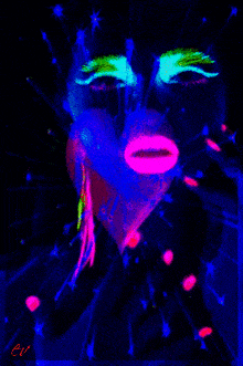 Neon Makeup Neon Color Change GIF