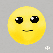 a yellow smiley face with red hearts in the eyes