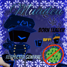 a poster with a robot and the words born leader bff