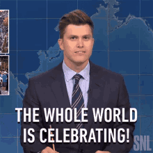 The World Is Celebrating Saturday Night Live GIF - The World Is Celebrating Saturday Night Live Celebrating GIFs