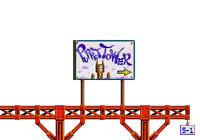 a sign on a bridge that says castle tower