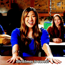 Glee Tina Cohen Chang GIF - Glee Tina Cohen Chang Christmas Is Saved GIFs