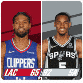 two basketball players from the clippers and spurs