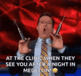 Stephen Colbert Inject GIF - Stephen Colbert Inject Injections GIFs