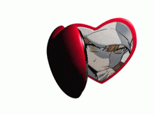 two hearts with a picture of a man and a woman in them