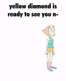 yellow diamond is ready to see you n- pearl and peridot